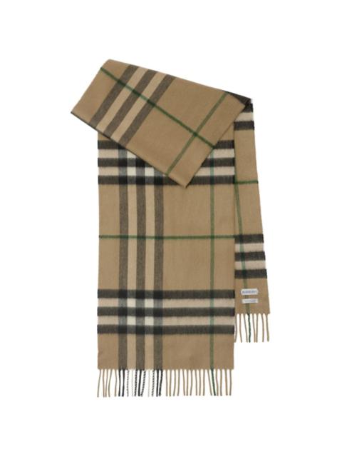 check cashmere scarf