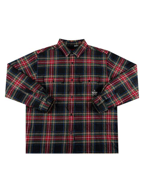 Supreme Quilted Plaid Flannel Shirt 'Black'