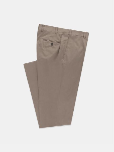 J. PRESS MADE-IN-CANADA GREY COTTON DRILL CLOTH TROUSERS