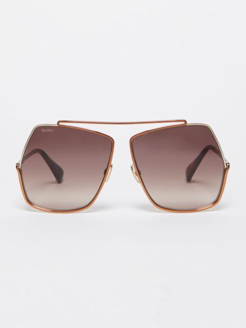 MMELSA Oversized metallic sunglasses