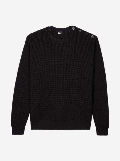 The Kooples NAVY BUTTON SWEATER