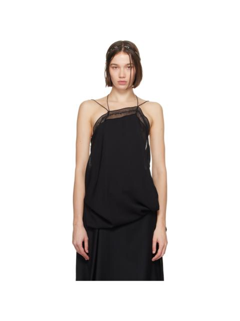 Ann Demeulemeester Black Asa Asymmetric Negligé Top