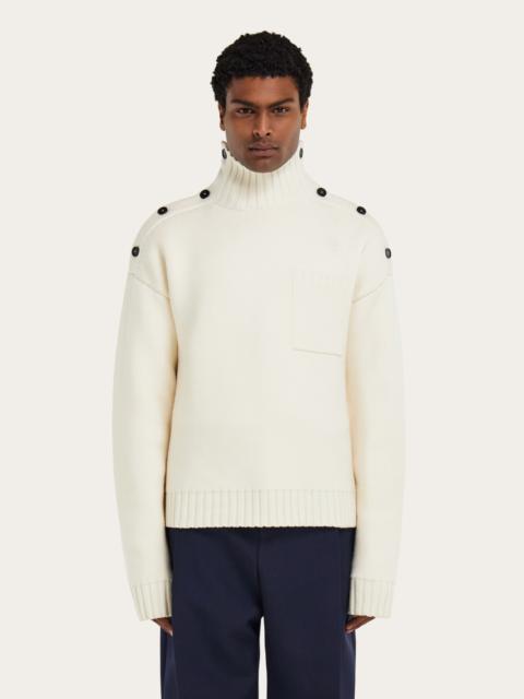 FERRAGAMO Knitted sweater with button detail