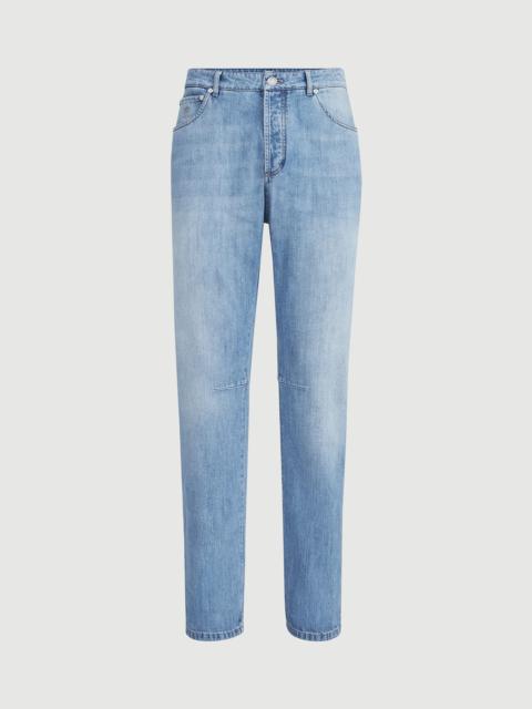 Brunello Cucinelli Lightweight denim five-pocket trousers