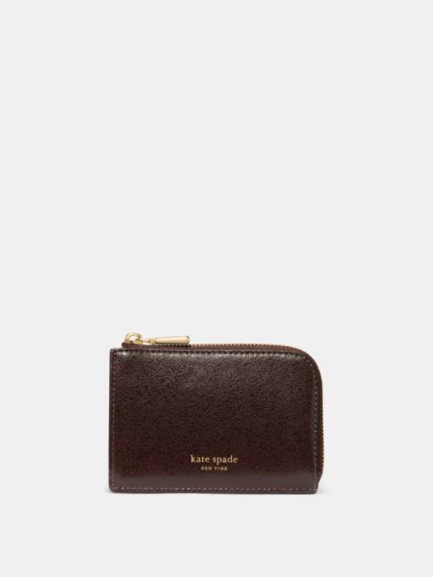 kate spade Patent Mini Zip Card Case