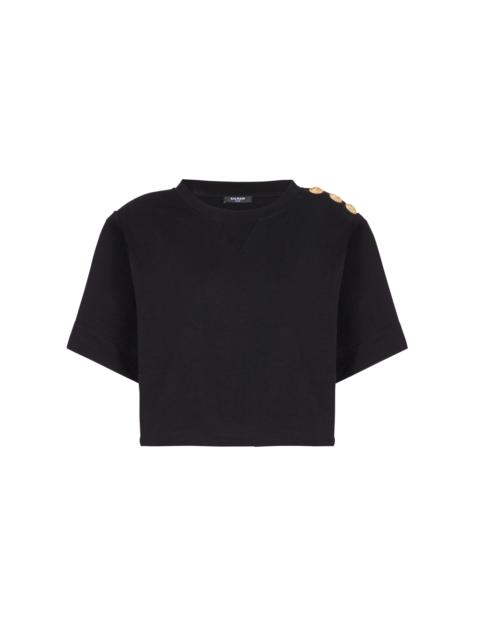 Balmain Cropped sweatshirt with buttons