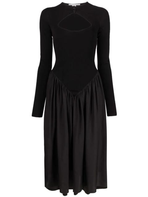 Stella McCartney panelled long-sleeved midi dress