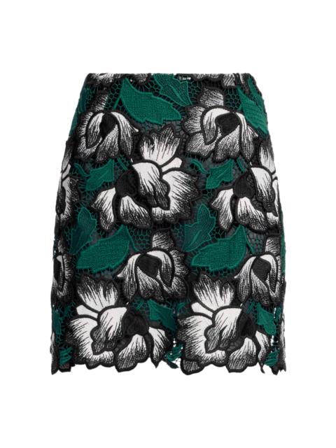 ELIE SAAB Macrame Mini Skirt multi