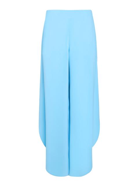 Alaïa Curved-Seam Stretch-Cady Pants blue