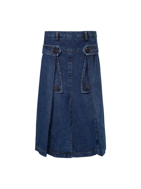 Dries Van Noten Pleated Pocket Midi Skirt