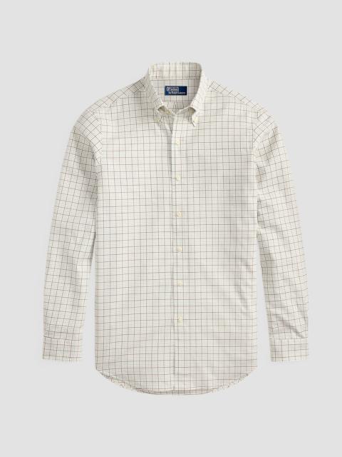 Polo Ralph Lauren Men's Tattersall Cotton Shirt - White Khaki Multi