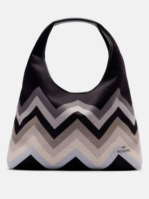 Missoni Zig Zag leather-trimmed tote bag
