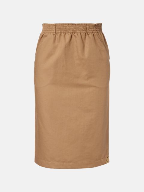 Chloé Cotton and linen gabardine pencil skirt