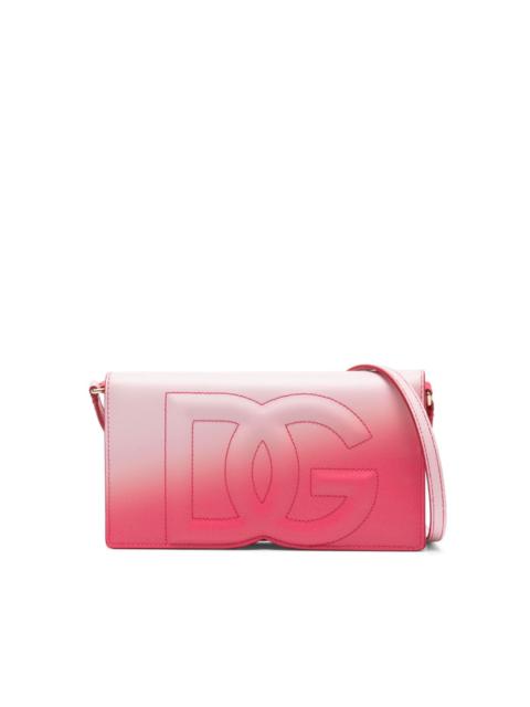 Dolce & Gabbana logo-embroidered leather crossbody bag