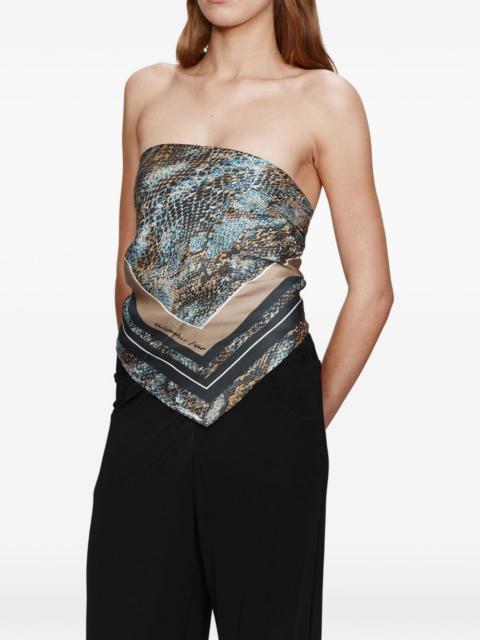 CHRISTOPHER ESBER Serpant silk scarf blouse