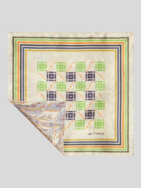 Etro GEOMETRIC PATTERN POCKET SQUARE