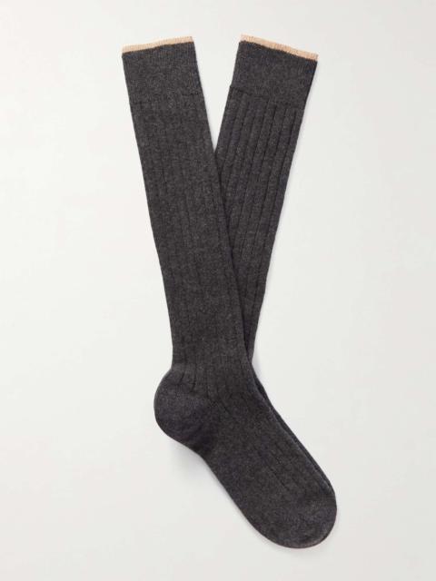 Brunello Cucinelli Ribbed Cashmere Socks