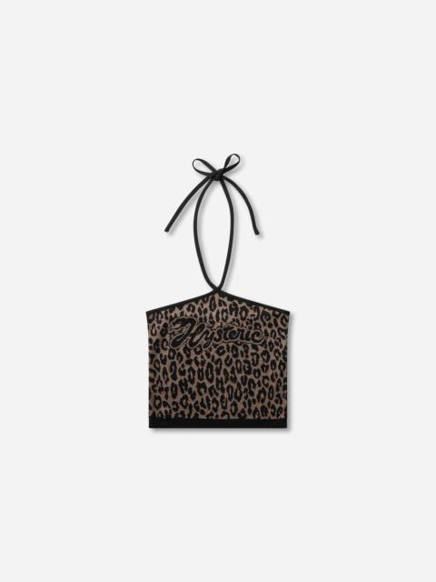 Hysteric Glamour Women's Snake Logo Jacquard Halter Neck Top Brown