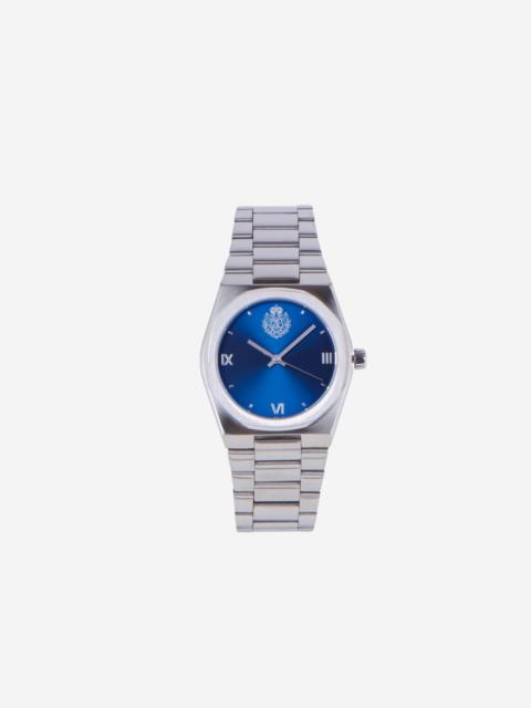 The Kooples WATCH WITH SILVER BLAZON BLUE DIAL