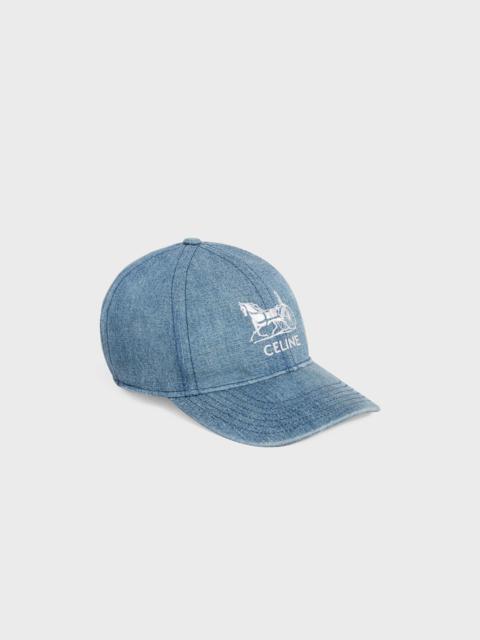 CELINE BASEBALL CAP IN DENIM