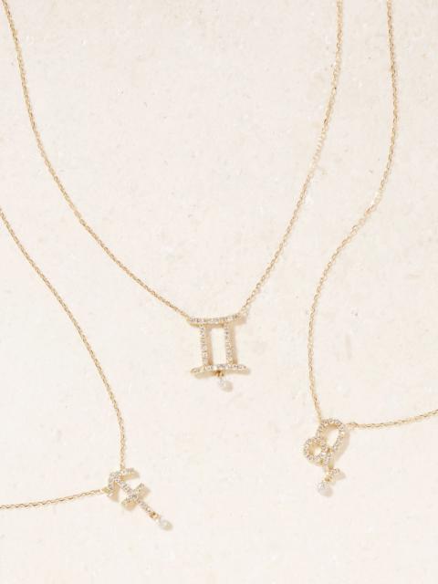 PERSÉE Astrology 18-karat gold diamond necklace Gold