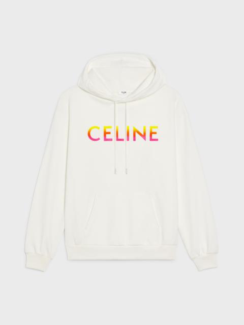 CELINE LOOSE CELINE HOODIE IN COTTON FLEECE