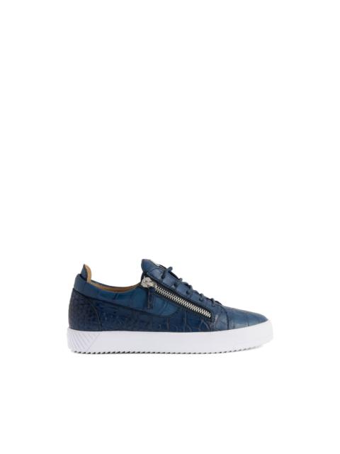 Giuseppe Zanotti crocodile-effect zip sneakers