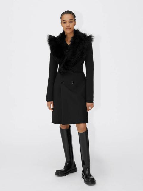 コート Bottega Veneta Black stretch acrylic blend coat Bottega Veneta Bottega Veneta Women Black Stretch Acrylic