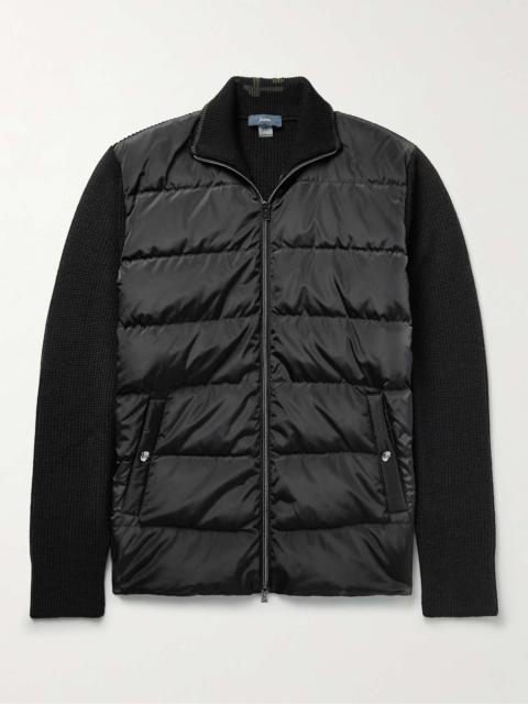 Herno Ribbed Shell-Panelled Virgin Wool Down Jacket