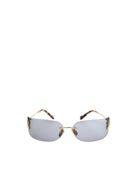 Miu Miu logo-plaque geometric-frame sunglasses