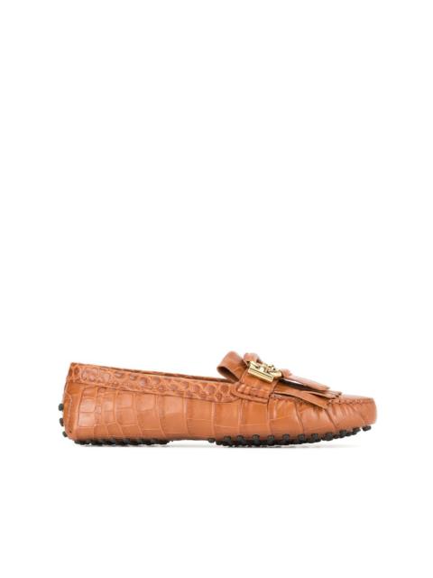 Tod's crocodile effect Double-T loafers