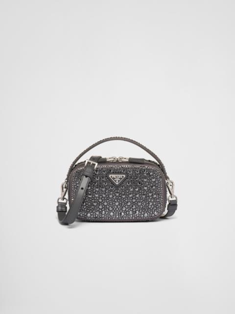 Prada Prada Odette crystal-studded satin mini-bag