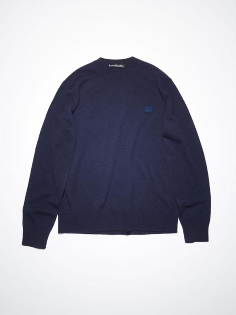 Wool crew neck sweater - Navy