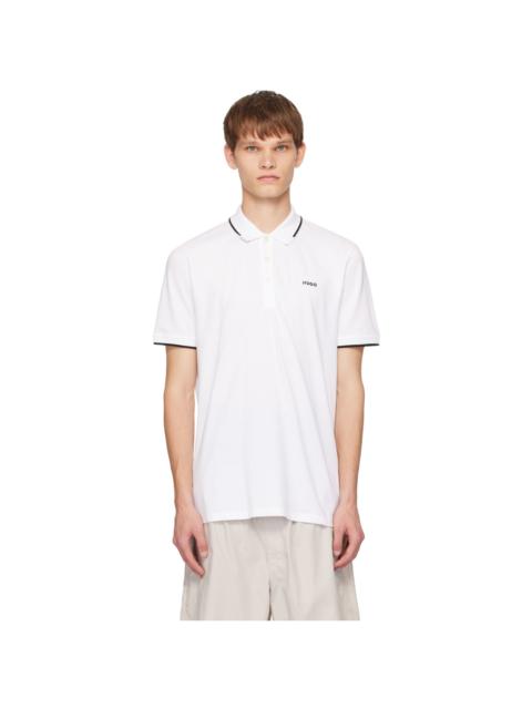 HUGO White Bonded Polo
