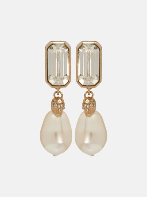 Alexander McQueen Skull embellished drop earrings