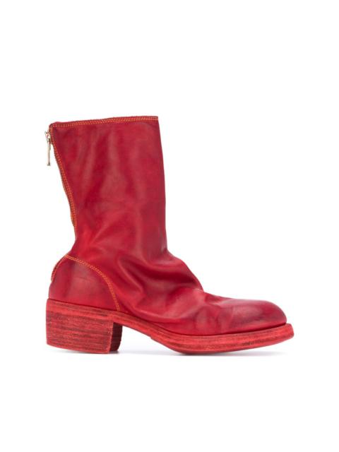 Guidi creased-effect boots