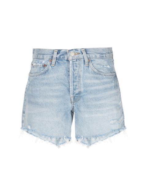 Parker high-waisted denim shorts