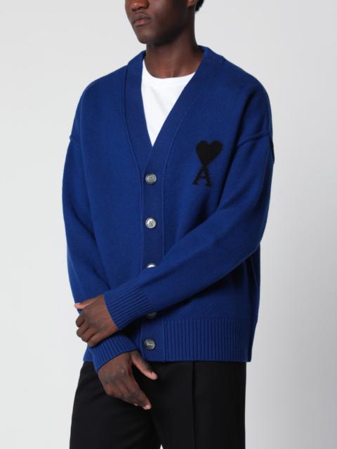 AMI Paris Blue Ami De Coeur wool cardigan