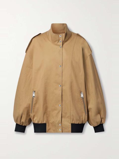KHAITE Farris oversized paneled cotton-blend bomber jacket
