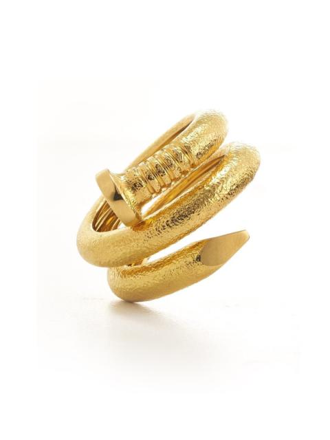 DAVID WEBB Hammered Gold Nail Ring
