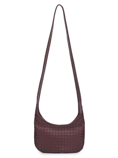 Bottega Veneta Men's Veneto Small Intrecciato Leather Crossbody Bag - Deep Mahogany Silver