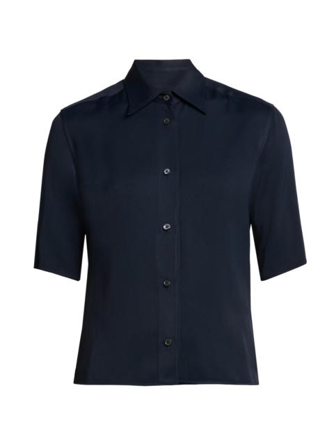 Jil Sander Women's Sable Short-Sleeve Shirt - Midnight