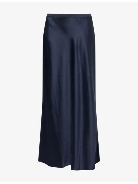 ANINE BING Bias-Cut Silk Midi Skirt