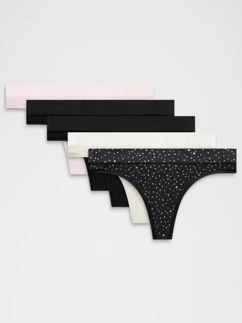 lululemon UnderEase Mid-Rise Thong Underwear *5 Pack