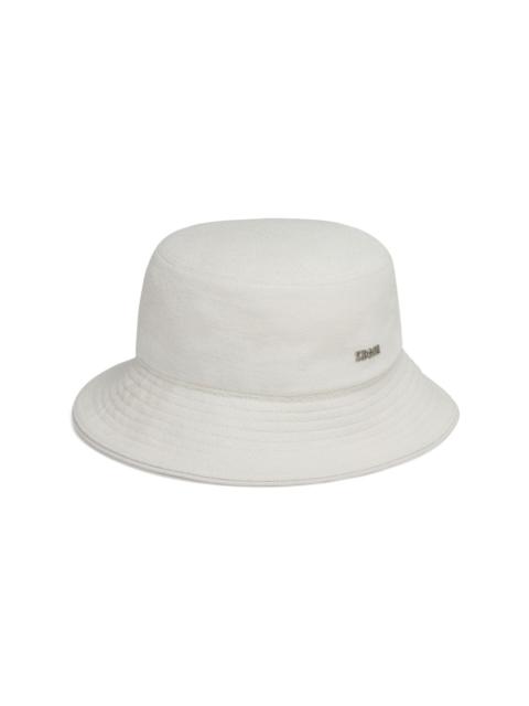 logo-embellished cotton-silk bucket hat