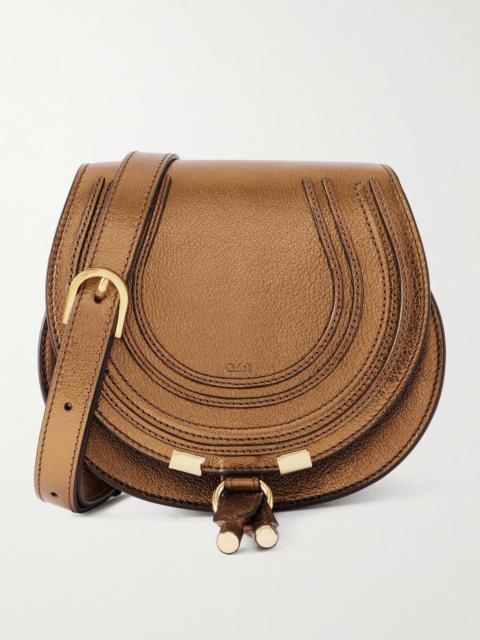 Chloé Marcie Metallic Crinkled-leather Shoulder Bag
