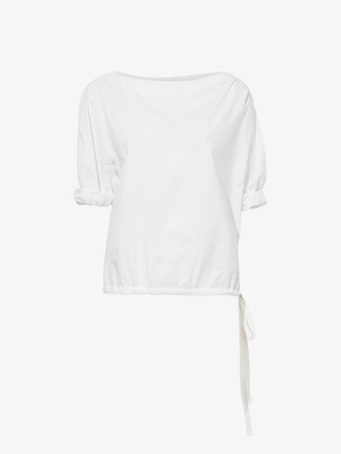 Proenza Schouler Addison Puff Sleeve Top in Washed Cotton Poplin