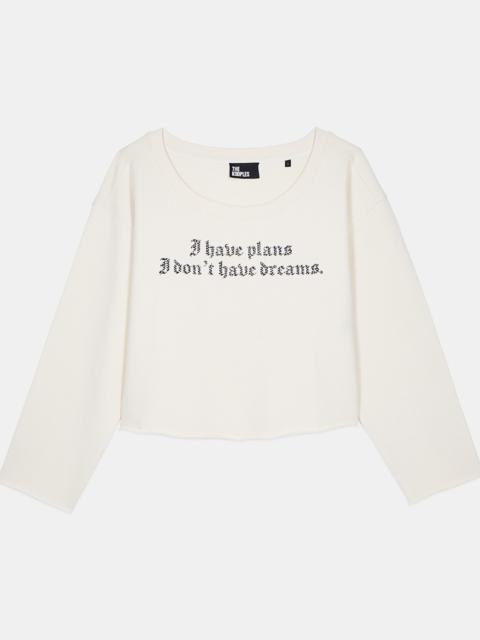 The Kooples ECRU I HAVE PLANS SERIGRAPHY SWEATSHIRT
