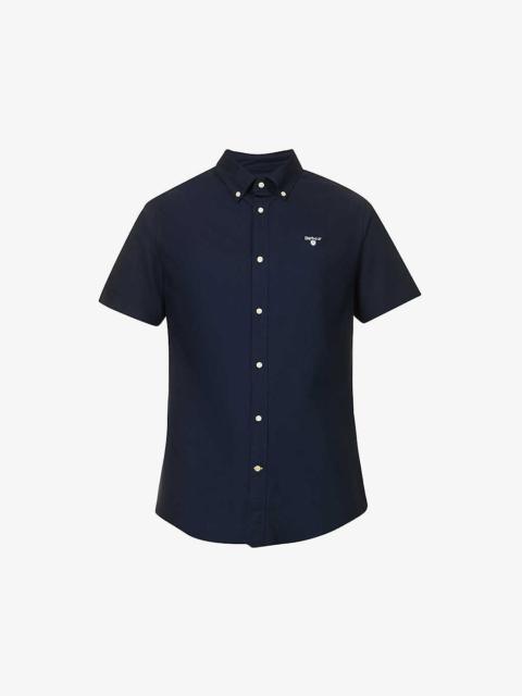 Oxtown brand-embroidered cotton shirt