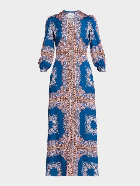 MISA Farrah Printed Maxi Dress